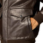 Men's Aviator A2 Vintage Brown Leather Bomber Jacket - USA Retro Hide