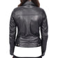 Women’s Classic Black Leather Trucker Jacket