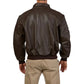 A2 Distressed Aviator Cockpit Brown Real Bomber Leather Jacket - USA Retro Hide