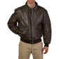 A2 Distressed Aviator Cockpit Brown Real Bomber Leather Jacket - USA Retro Hide