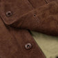 Men's Real Suede Dark Brown Trucker Style Jacket - USA Retro Hide