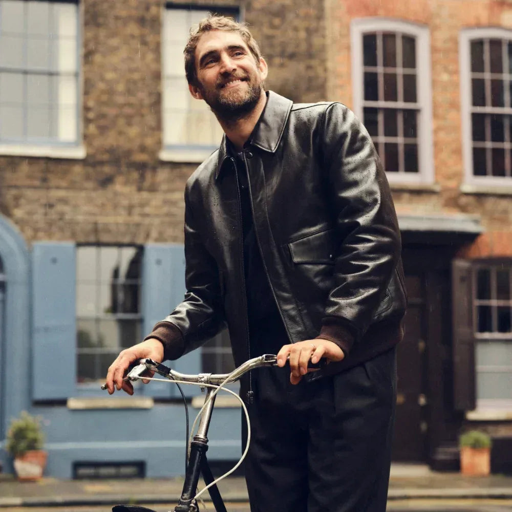 Men's Aviator A2 Vintage Brown Leather Bomber Jacket - USA Retro Hide