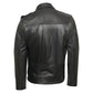 Negan Men's Black Asymmetrical Belted Biker Style Leather Jacket - USA Retro Hide