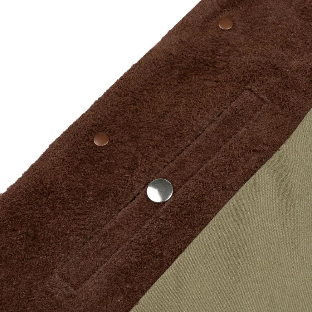 Men's Real Suede Dark Brown Trucker Style Jacket - USA Retro Hide