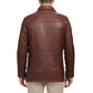 Men's Real Lambskin Leather Brown Car Coat - USA Retro Hide